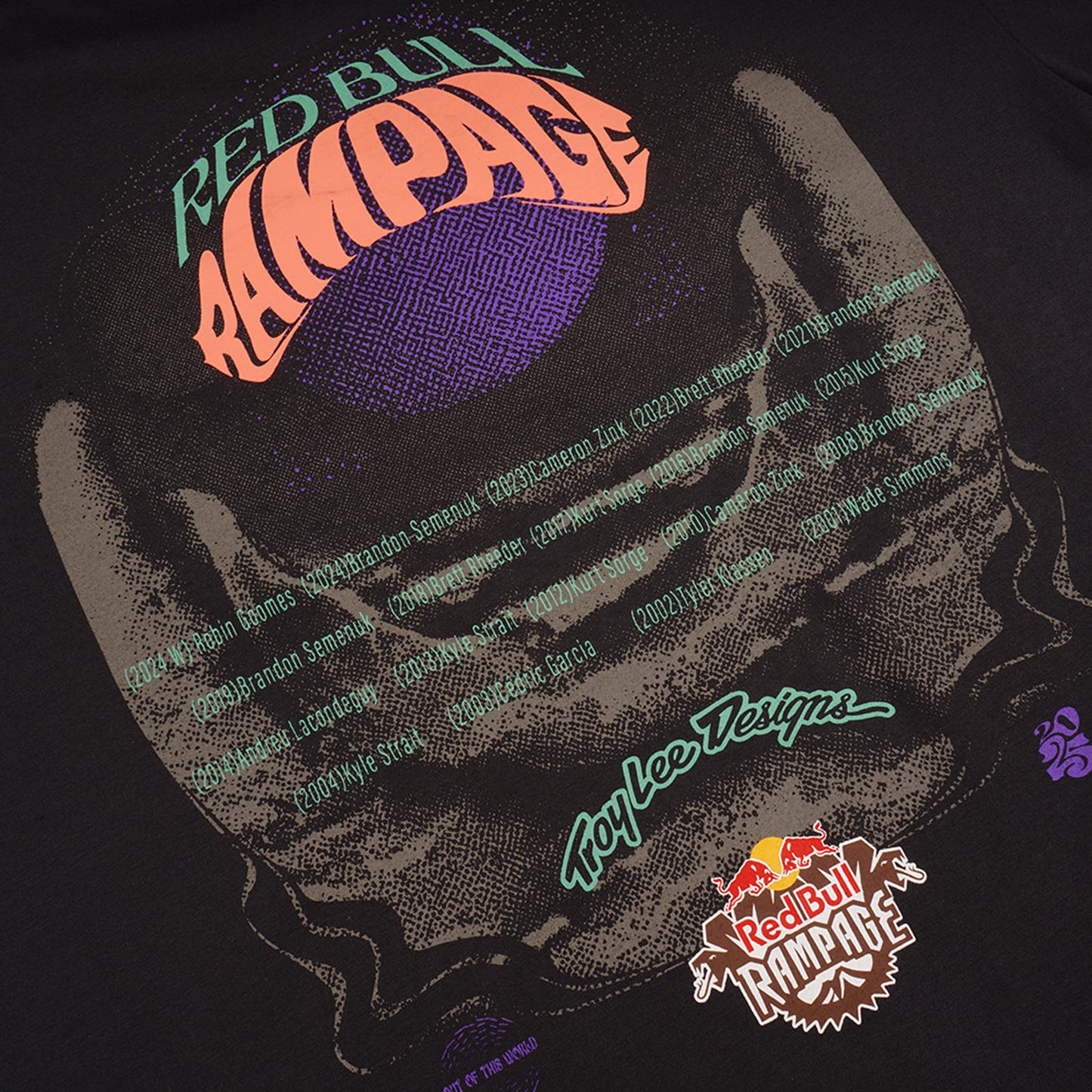 Short Sleeve Tee Troy Lee Designs X Red Bull Rampage Intergalactic Coal