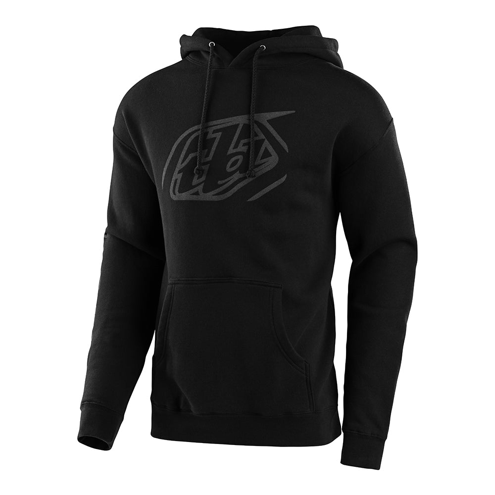 Troy Lee Designs Cropped Badge Hoody Black reflective Small Dirtbike Pullover Hoody