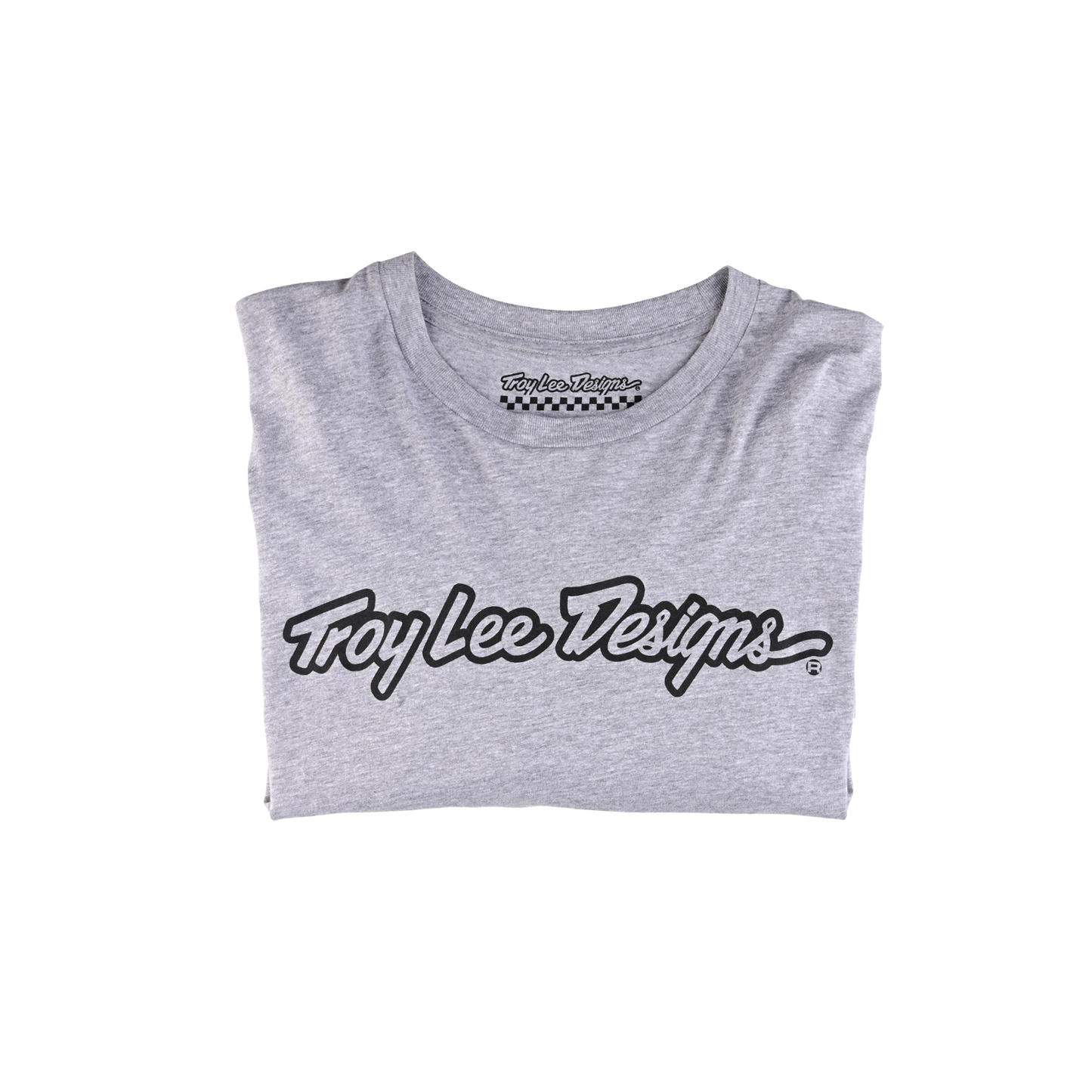 T-shirt à manches longues gris chiné signature