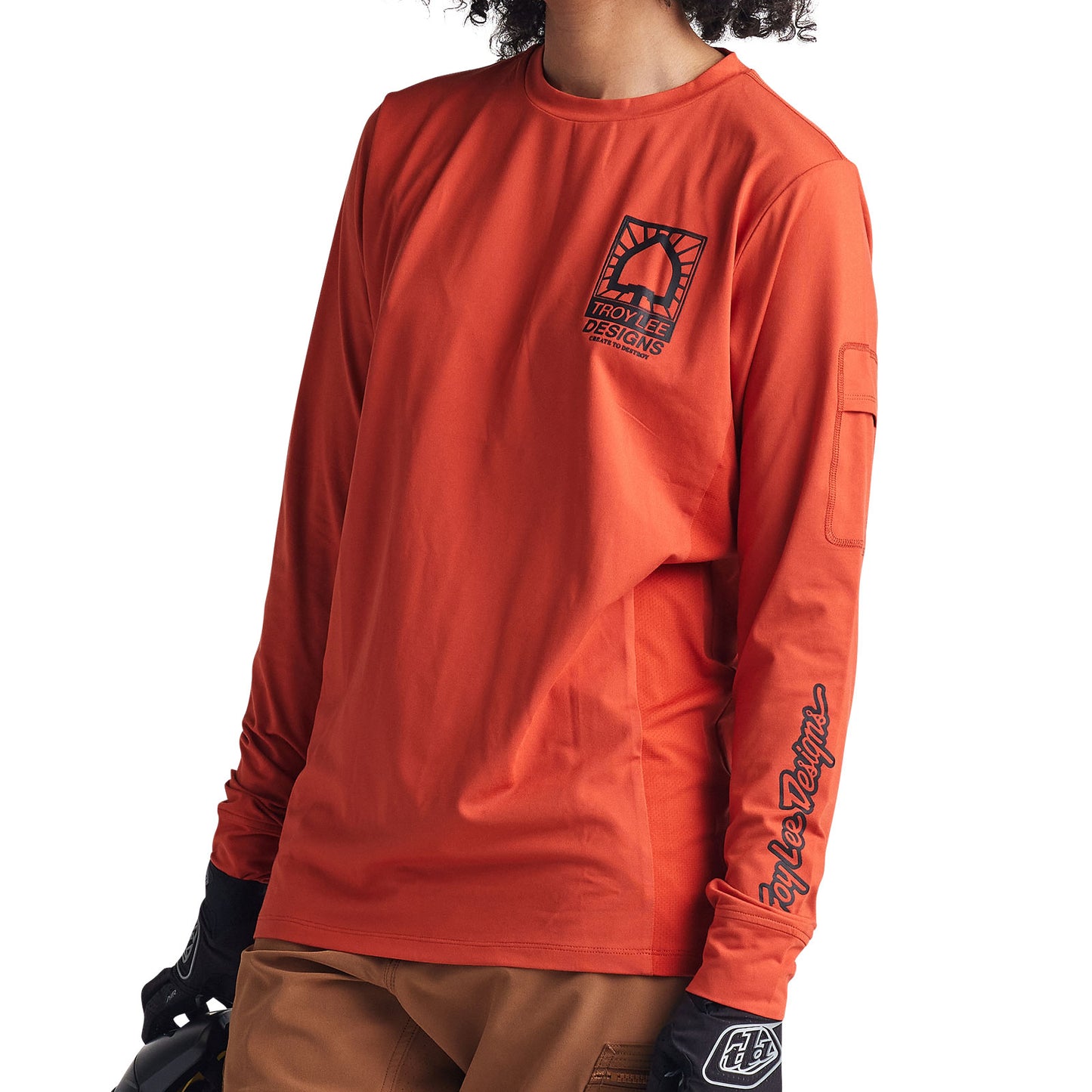 T-shirt à manches longues Ruckus Ride Créer pour détruire la brique