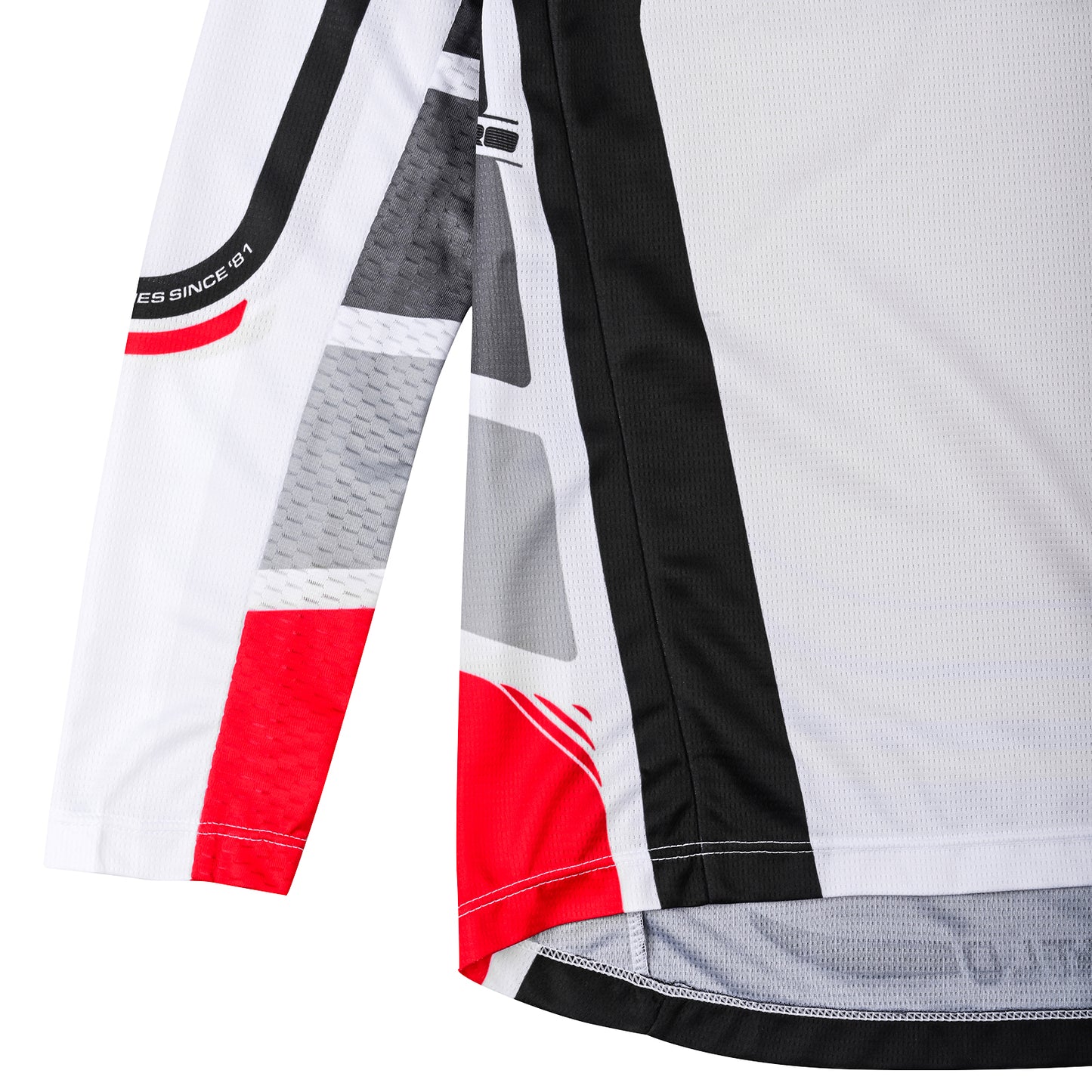Maillot de jeune GP Pro Wavez blanc cassé/rouge