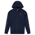 Sweat à capuche zippé bleu marine de marque