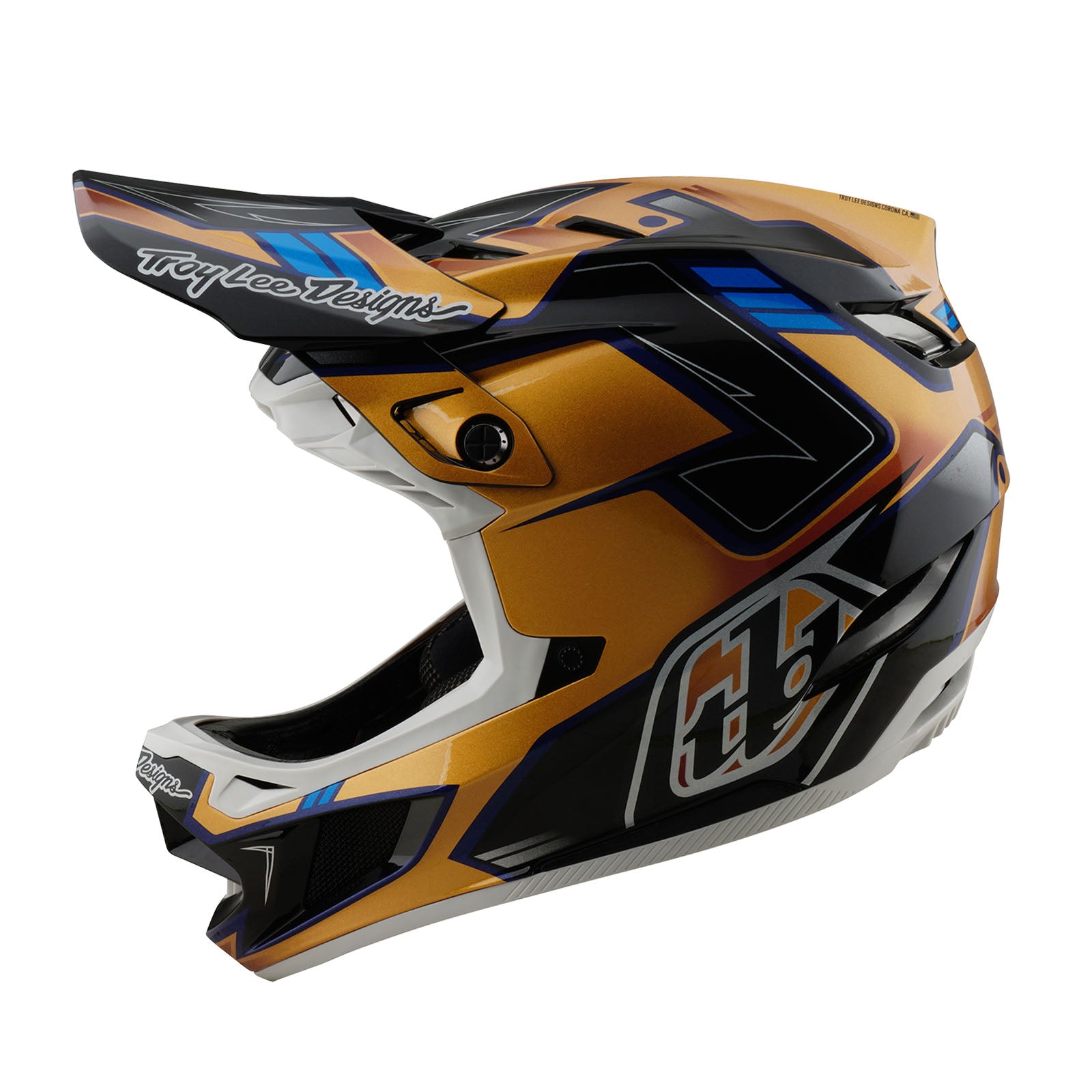 D4 Composite Helmet Royalty Black / Gold – Troy Lee Designs