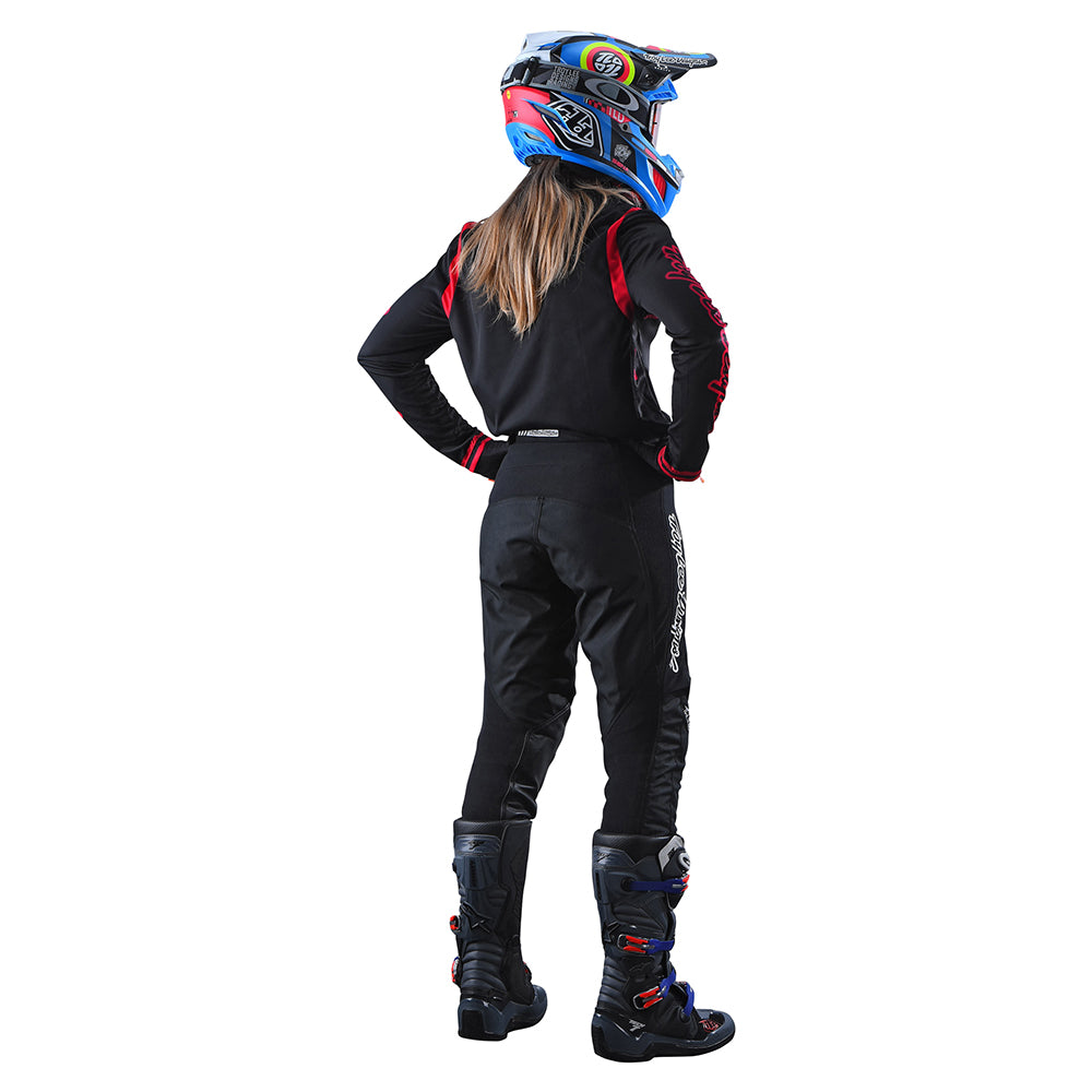 Womens GP Jersey Mono Black / Flo Red
