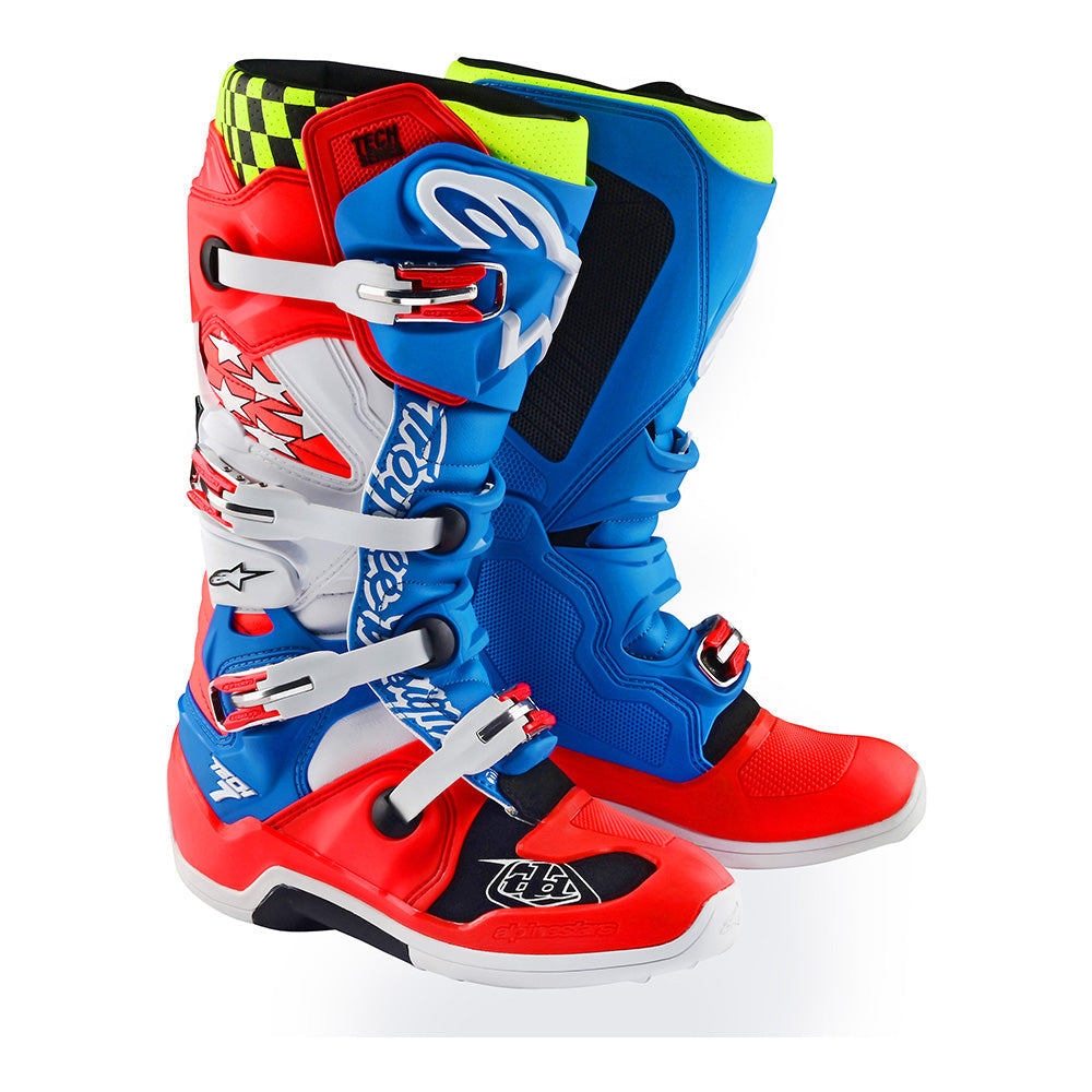 Alpinestars Tech 7 MX Boot Solid Rocket Red / White / Blue – Troy