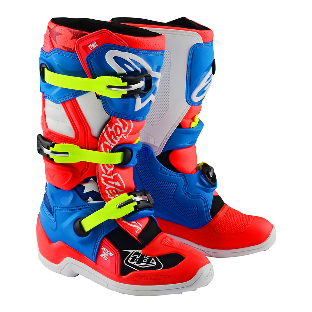 Youth Alpinestars Tech 7S MX Boot Solid Rocket Red / White / BlueN N N N Troy Lee