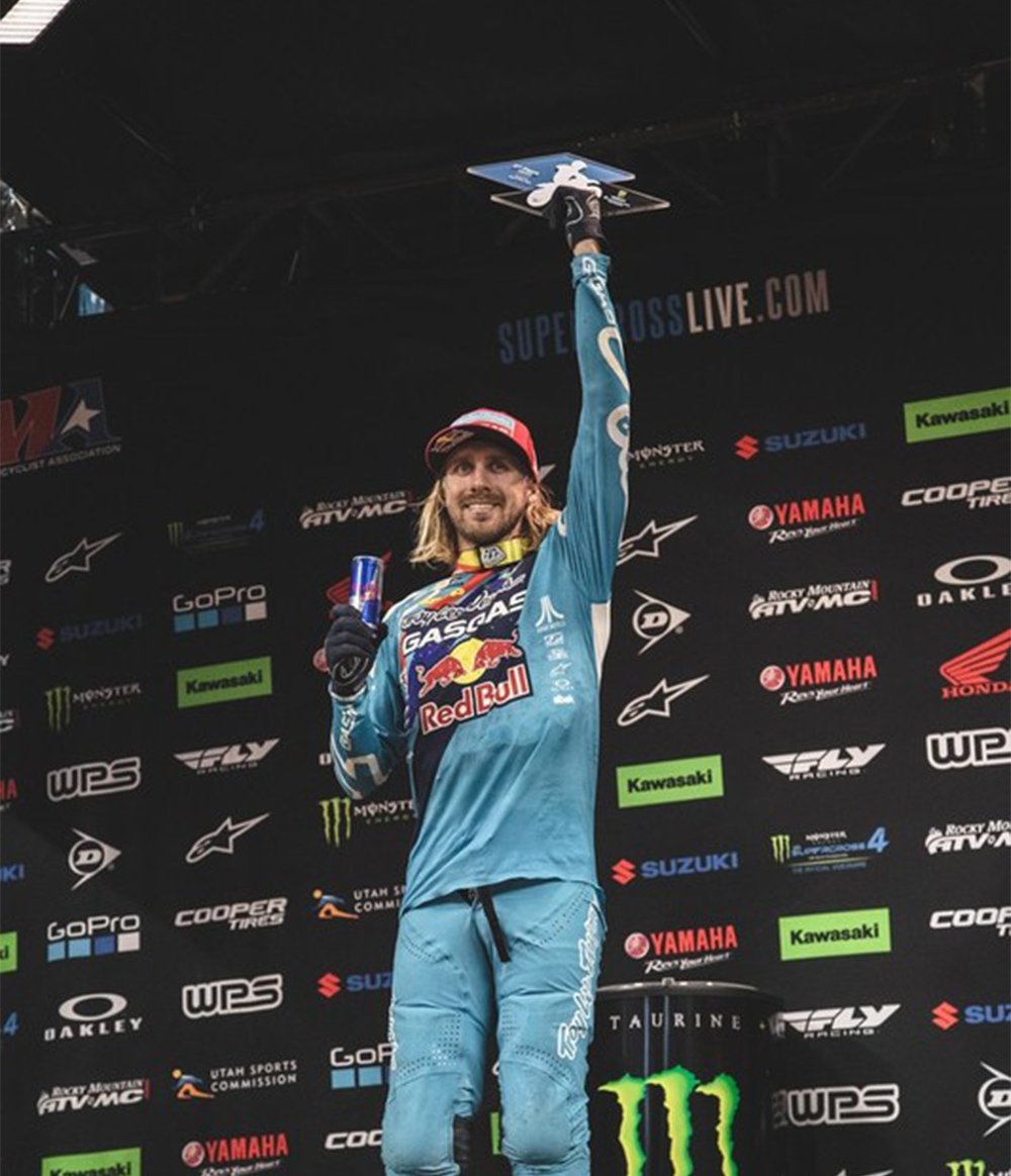 All Smiles For Troy Lee Designs/Red Bull/Gasgas Factory Racing’S Justin Barcia With A Runner-Up Finish At Arlington Sx Featured Image