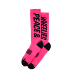 Chaussettes de performance pour hommes Peace &amp; Wheelies Fuchsia