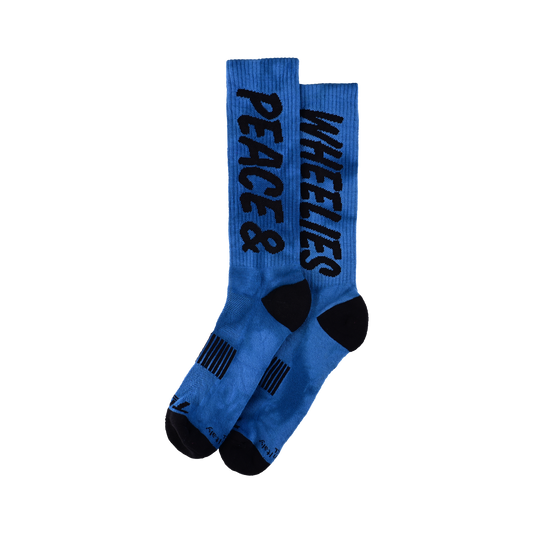 Mens Performance Socks Peace & Wheelies Cobalt