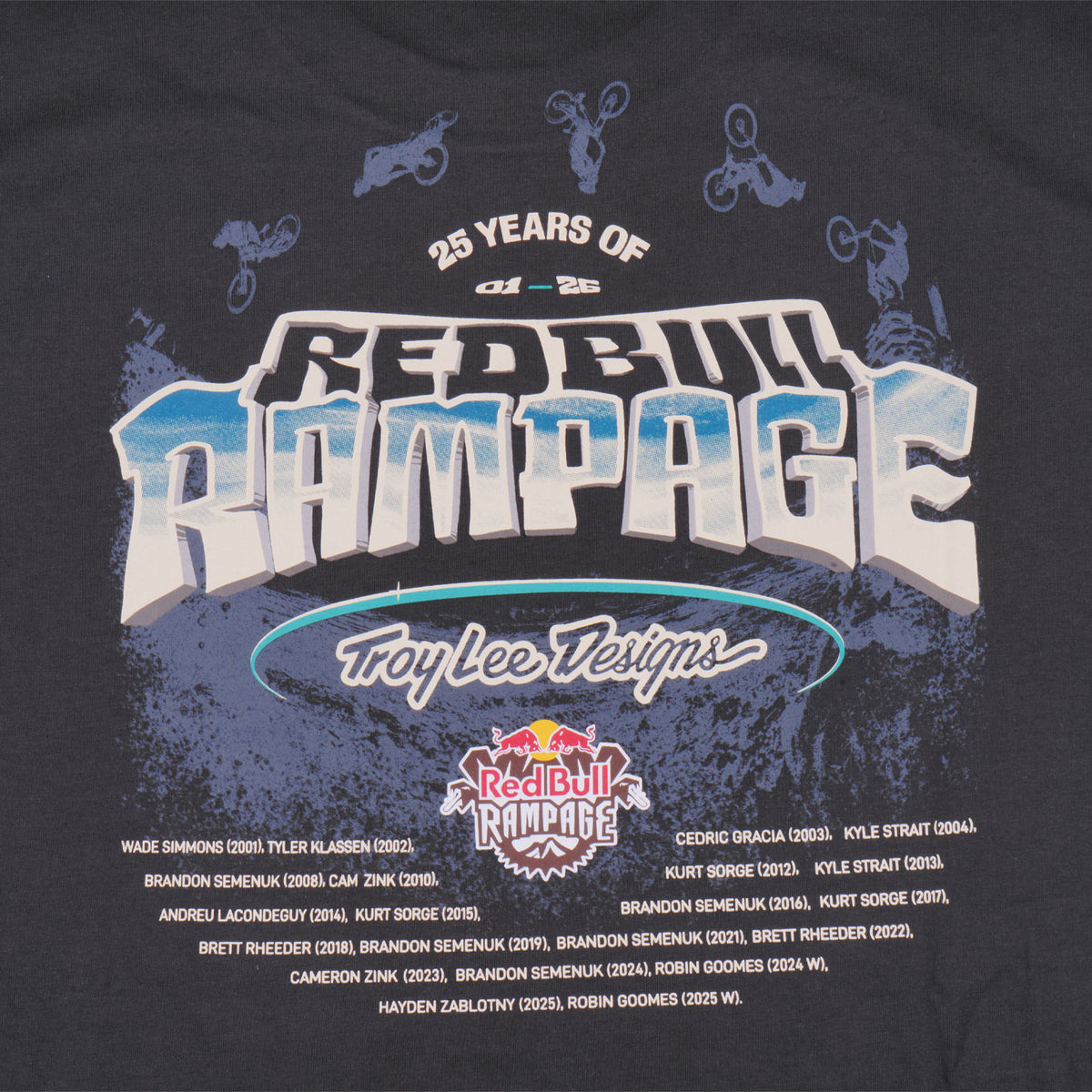 Short Sleeve Tee Troy Lee Designs X Red Bull Rampage Canyon Gap Carbon