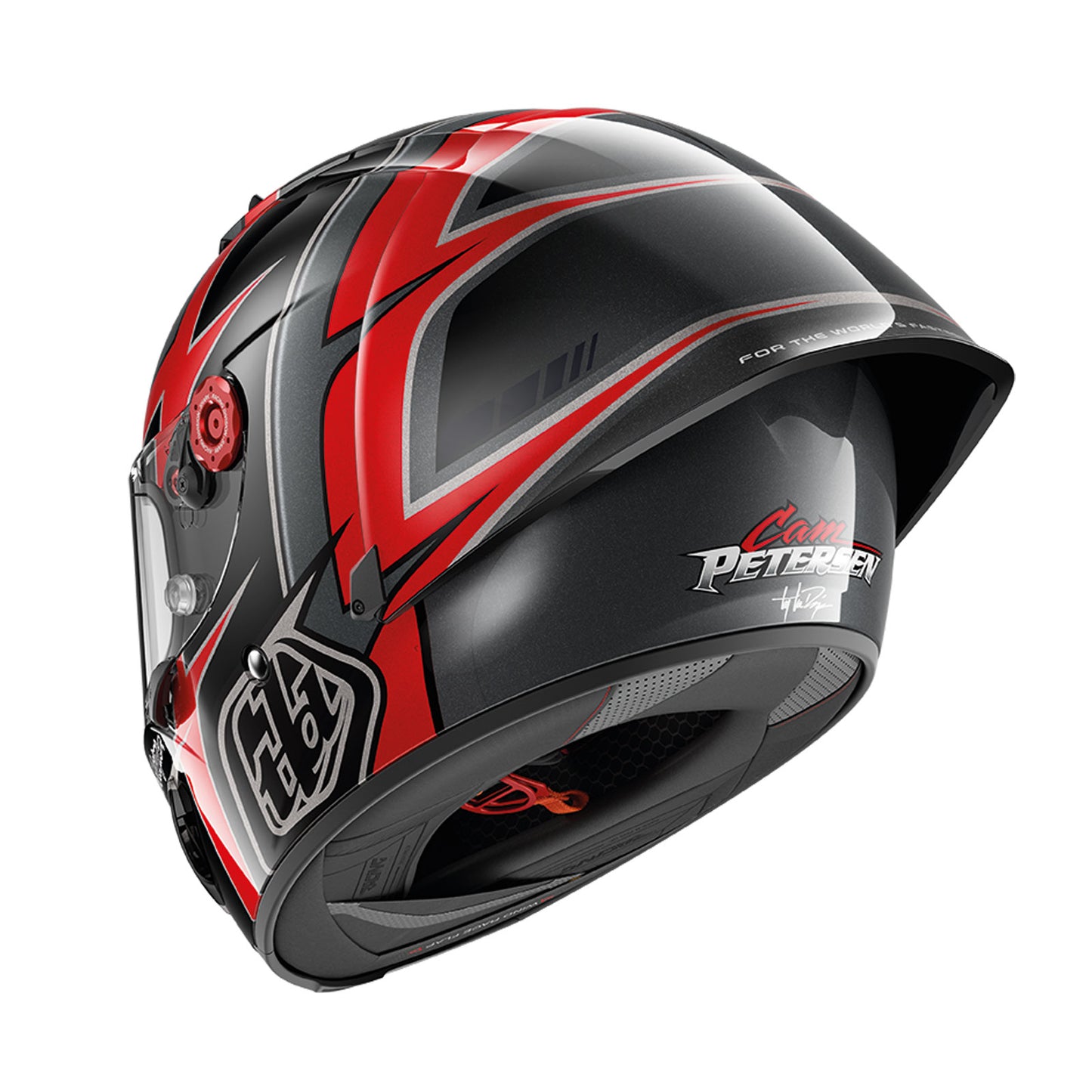 Race-R Pro D Carbon Full Face Helmet Dot/2205 Cam Petersen Black / Anthracite / Red