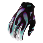 Youth Air Glove Overspray Black / Real Teal