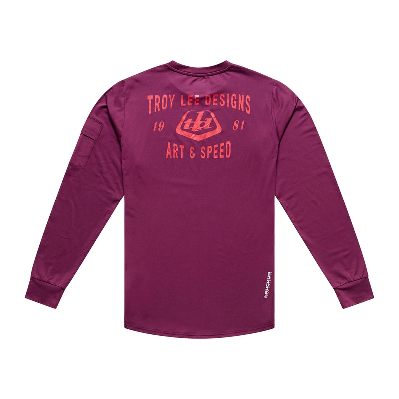 Ruckus Ride LS Tee Lockdown Sangria
