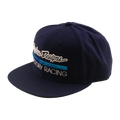 Casquette plate à visière plate Troy Lee Designs Factory Racing bleu marine/bleu