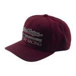 Casquette snapback à visière incurvée Troy Lee Designs Factory Racing bordeaux/gris