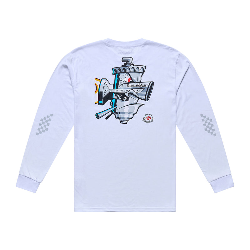 Long Sleeve Tee Carb Club White