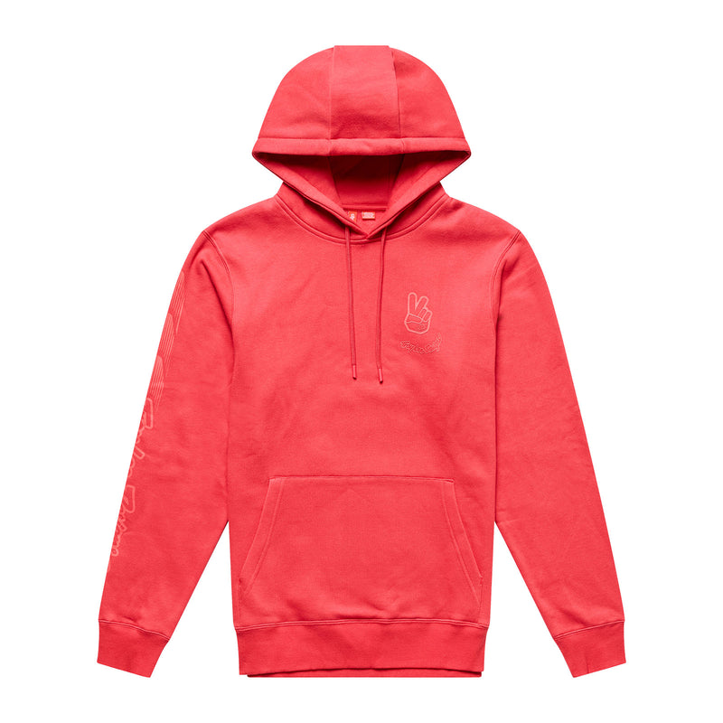 Pullover Hoodie Peace Out Scarlet