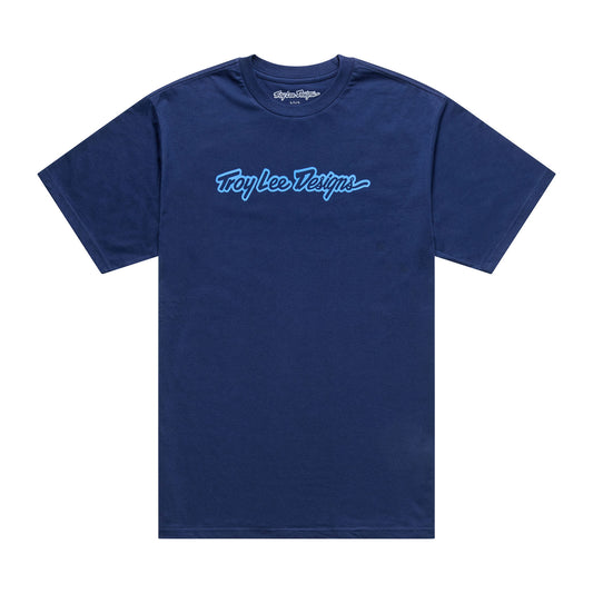 Short Sleeve Tee Signature Navy / Aero Blue