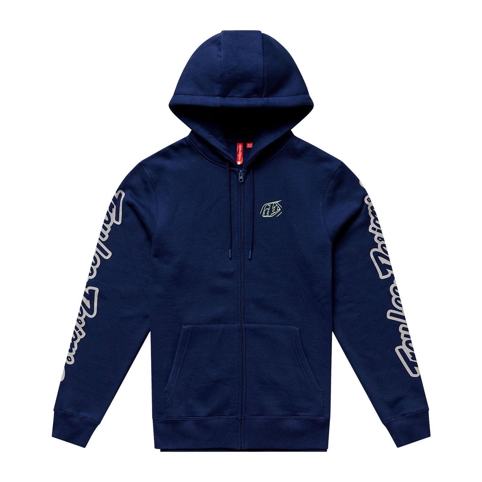 Zip up Hoodie Badge Navy / Sage