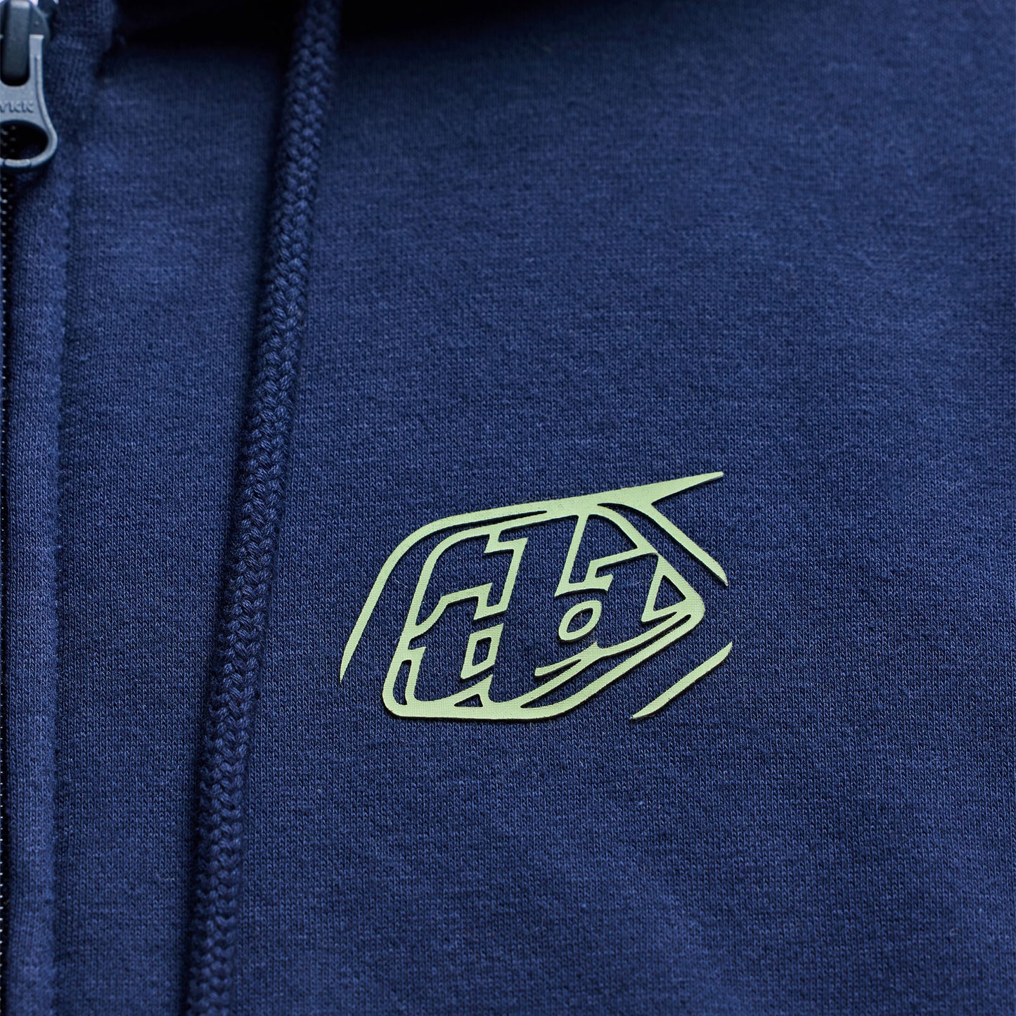 Zip up Hoodie Badge Navy / Sage
