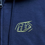 Zip up Hoodie Badge Navy / Sage