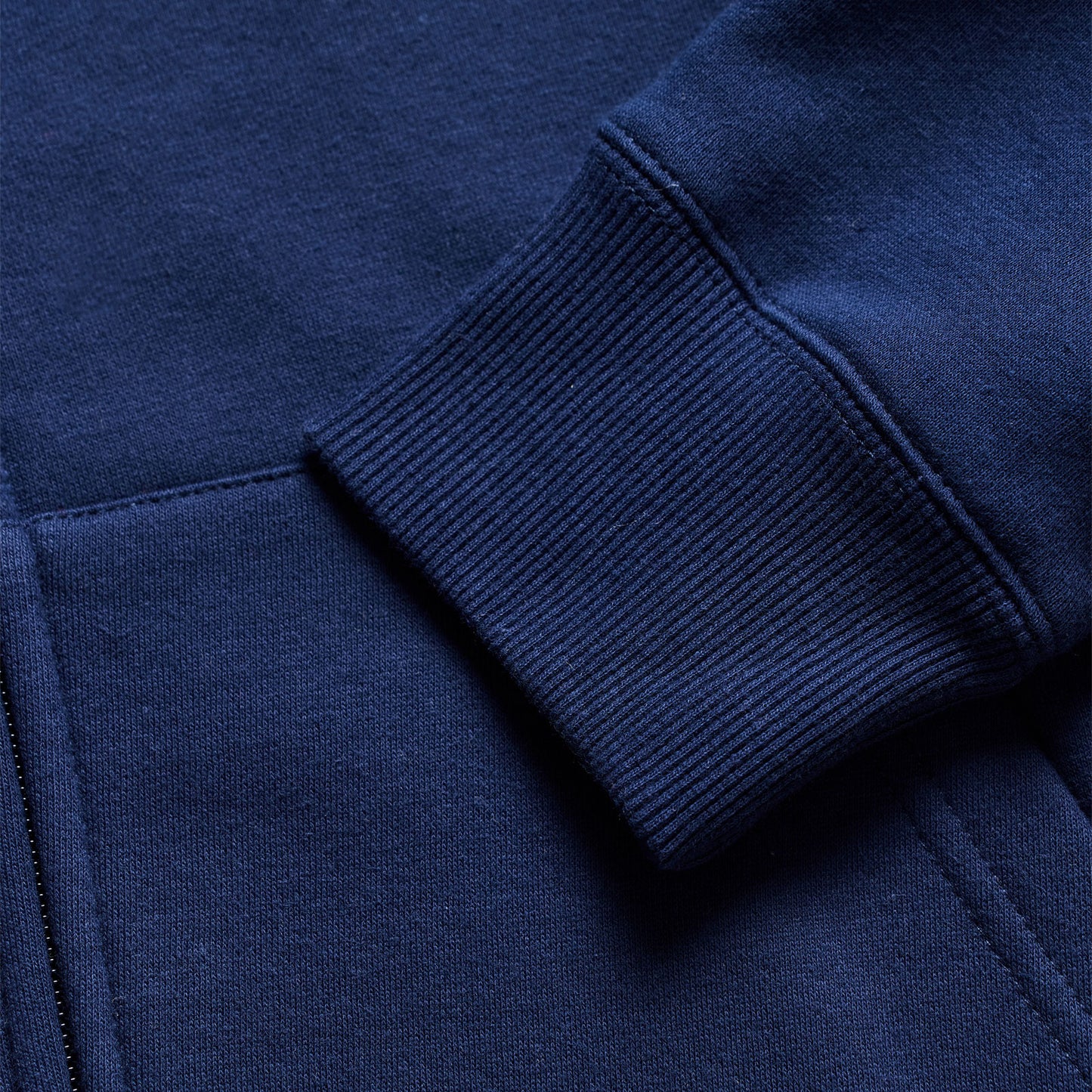 Zip up Hoodie Badge Navy / Sage