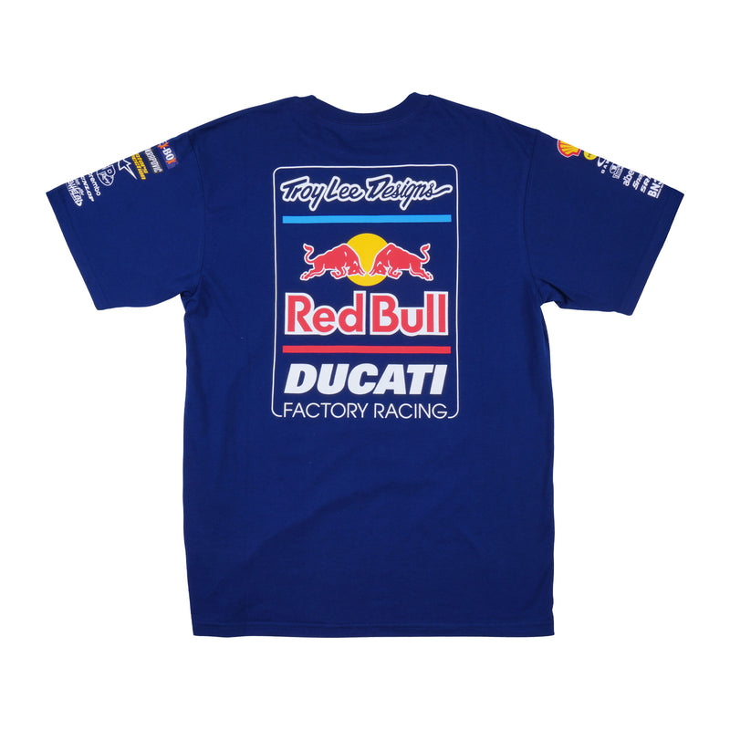 Short Sleeve Tee Troy Lee Designs X Red Bull X Ducati Licensed Navy