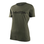 T-shirt à manches courtes pour femme, vert militaire signature
