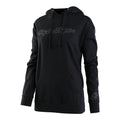 Sweat à capuche pour femme, noir signature / argent réfléchissant