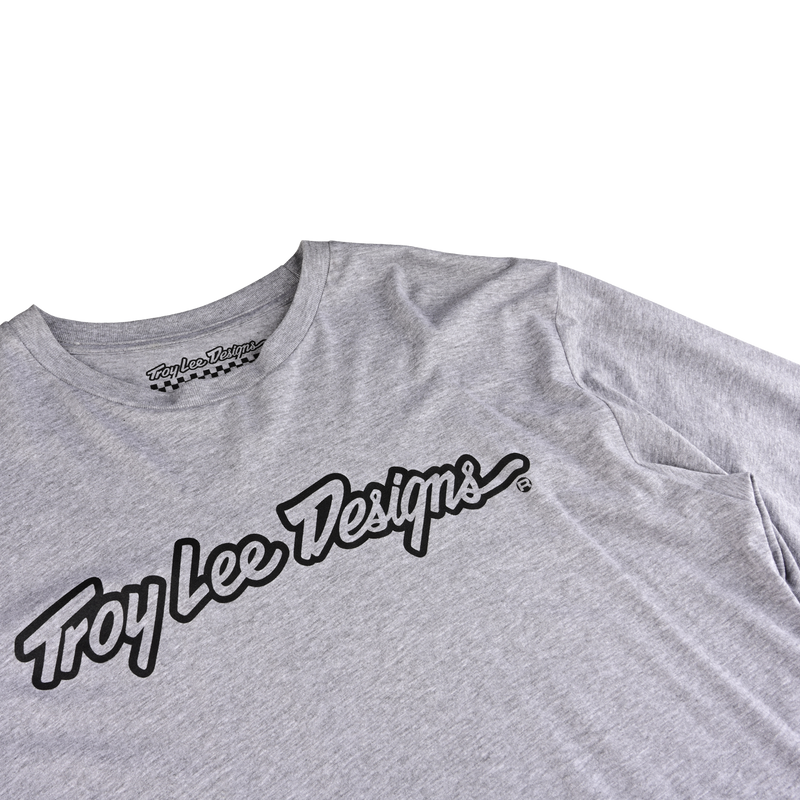 T-shirt à manches longues gris chiné signature