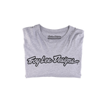 T-shirt à manches longues gris chiné signature