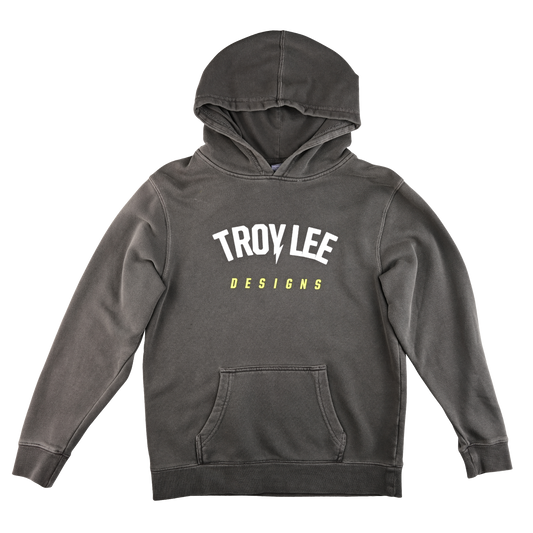 Youth Pullover Hoodie Bolt Washed Gray