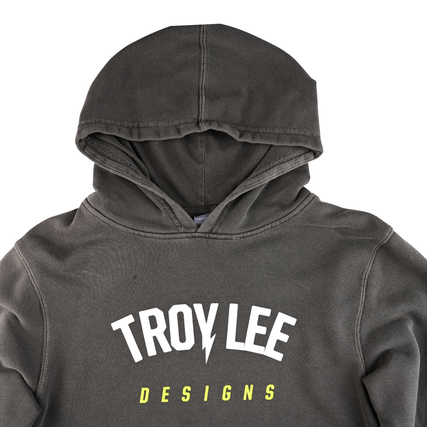 Youth Pullover Hoodie Bolt Washed Gray