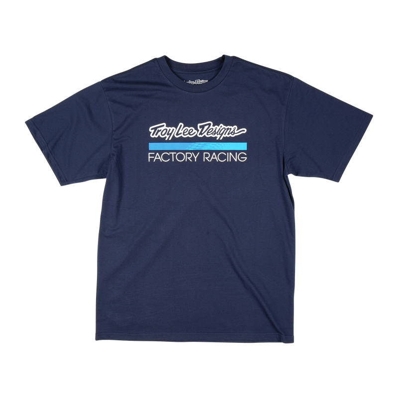 Short Sleeve Tee Troy Lee Designs Factory Racing Navy / Blue
