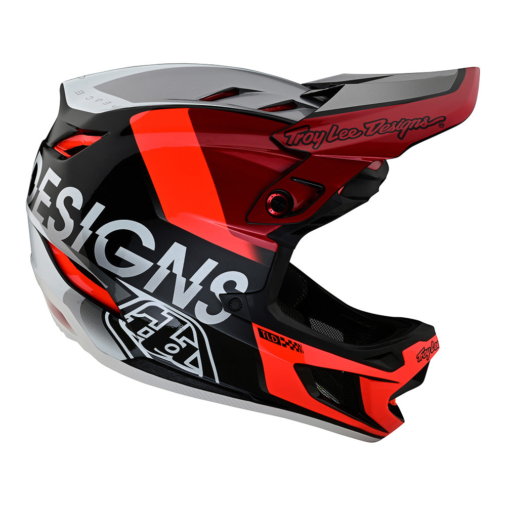 D4 Composite Helmet Qualifier Silver / Red