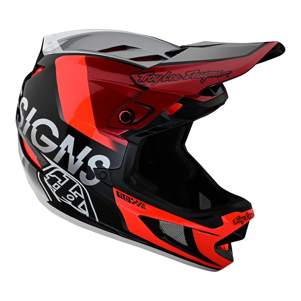 D4 Composite Helmet Qualifier Silver / Red