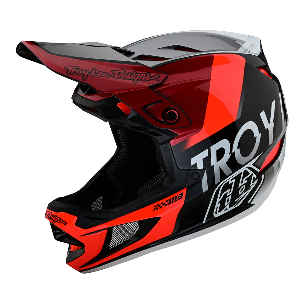 D4 Composite Helmet Qualifier Silver / Red