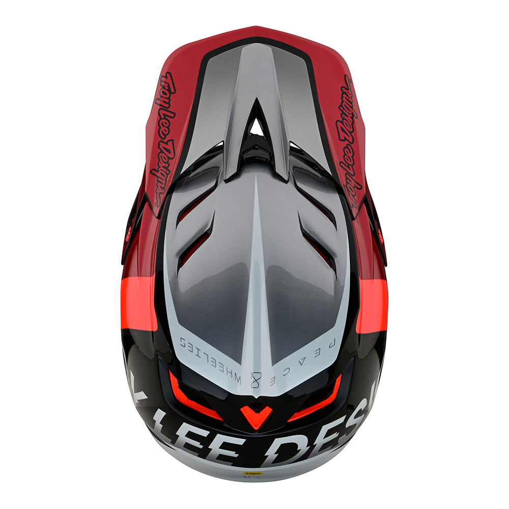 D4 Composite Helmet Qualifier Silver / Red