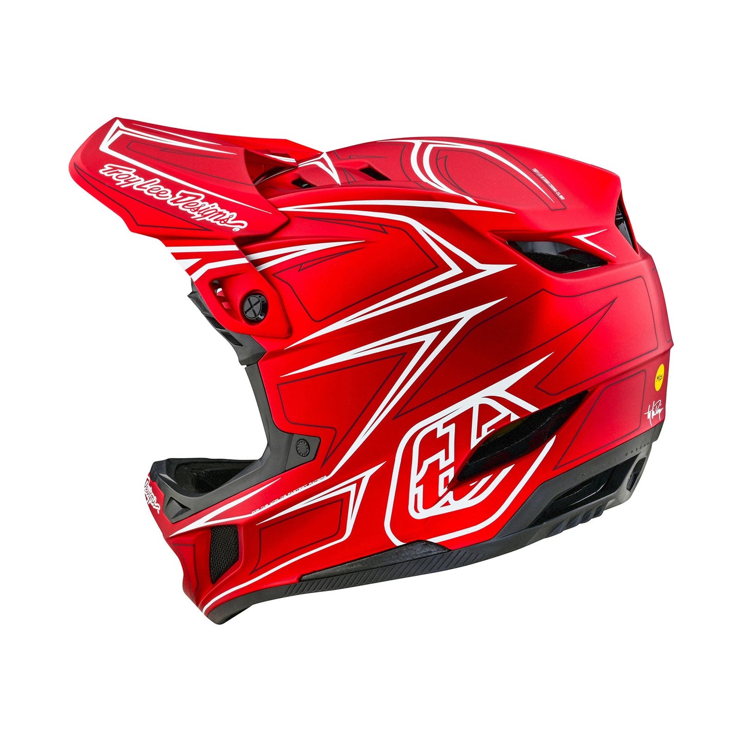 D4 Composite Helmet Pinned Red