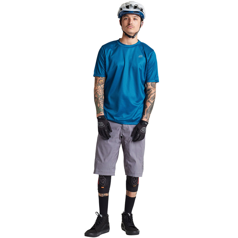 Maillot Flowline SS bleu ardoise uni