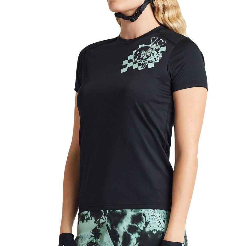 Maillot Lilium SS pour femme Micayla Gatto Aquarelle Noir