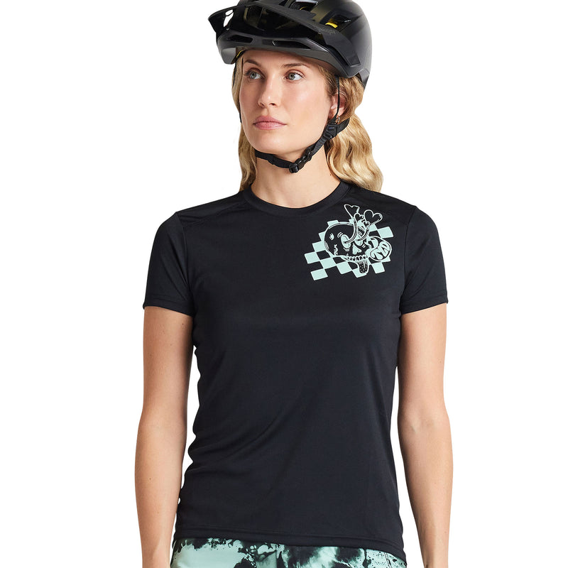 Maillot Lilium SS pour femme Micayla Gatto Aquarelle Noir