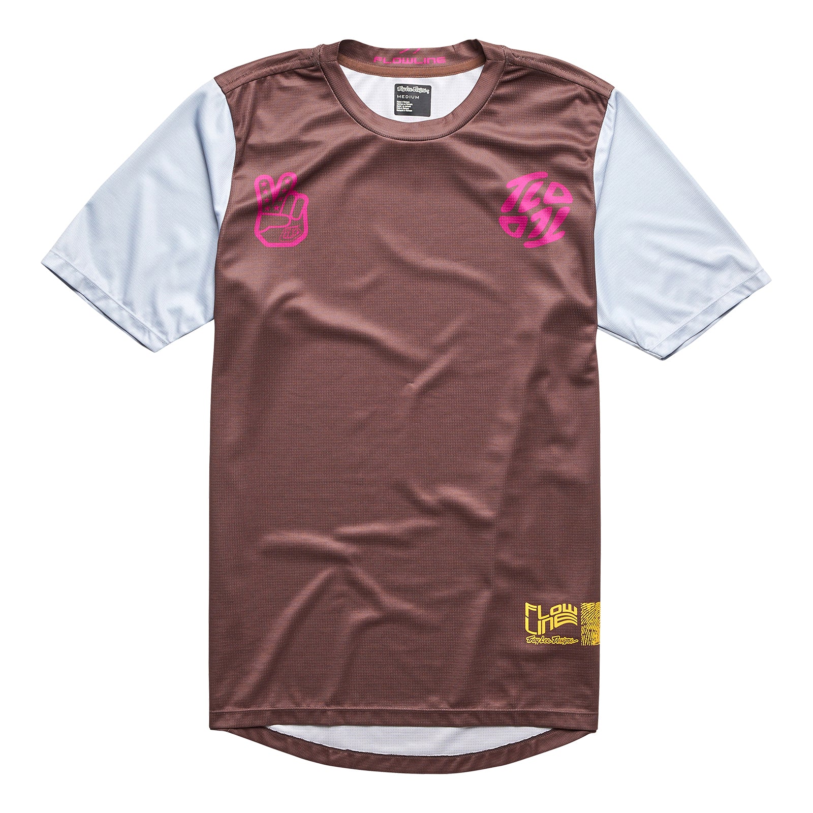 Maillot Youth Flowline SS couleur chocolat retourné