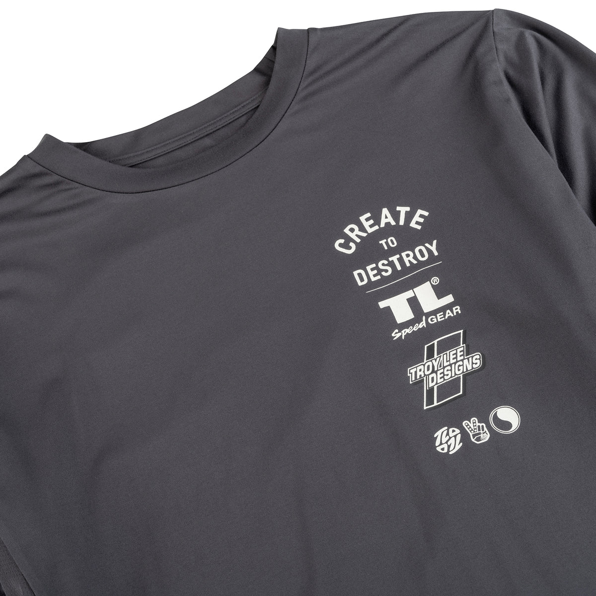 Destroy Design Ruckus Long Sleeve Ride Tee Destroy Carbon – Troy Lee Designs