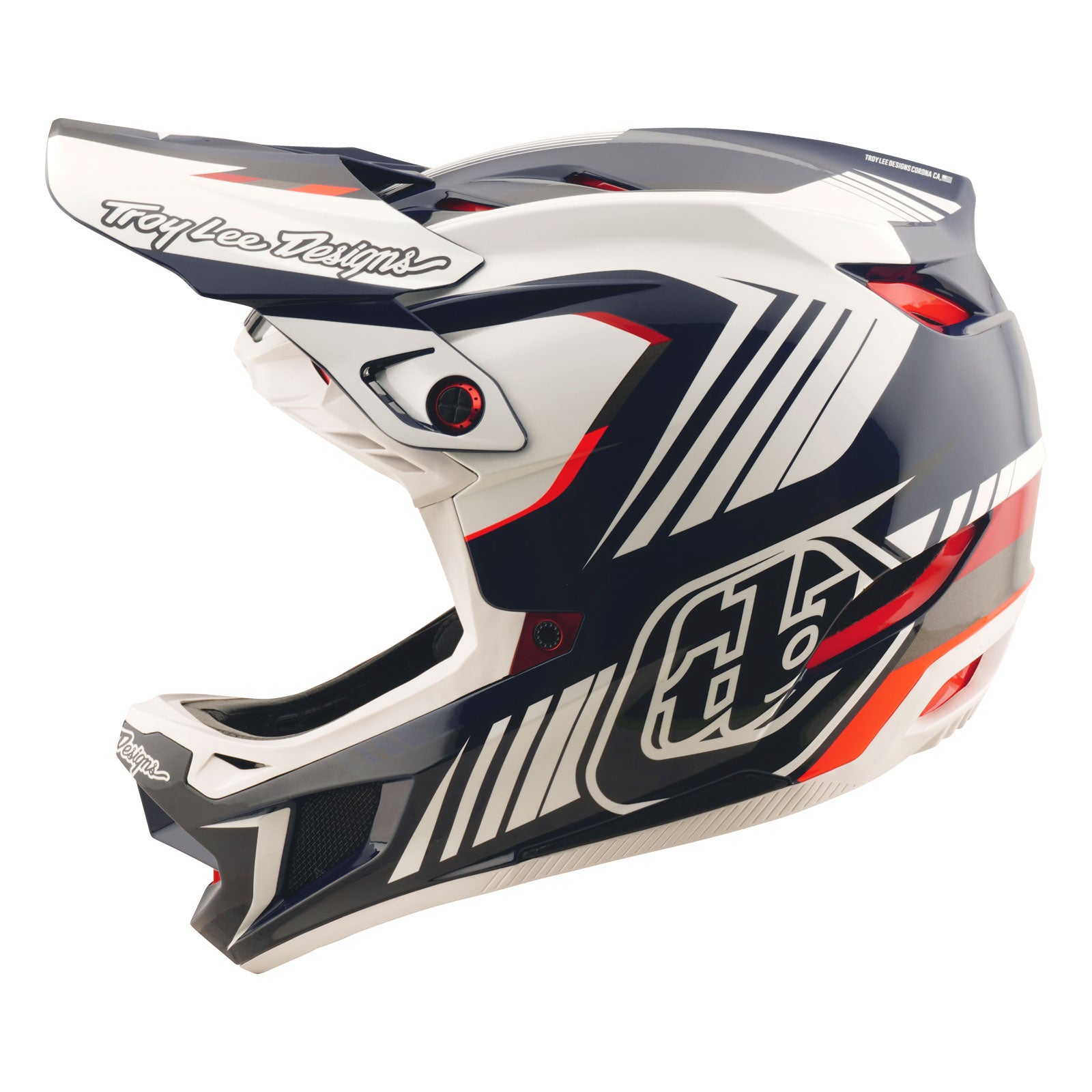 D4 Polyacrylite Helmet Qualifer Blue / White – Troy Lee Designs