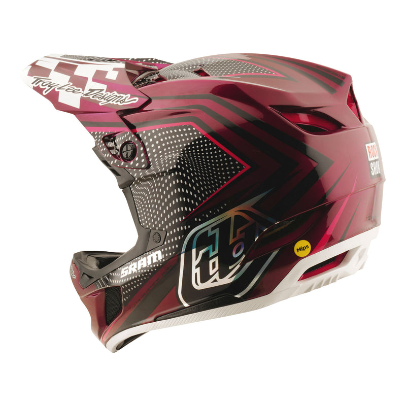 Casque D4 Carbon avec MIPS Troy Lee Designs X SRAM Radioscape Noir / Baie