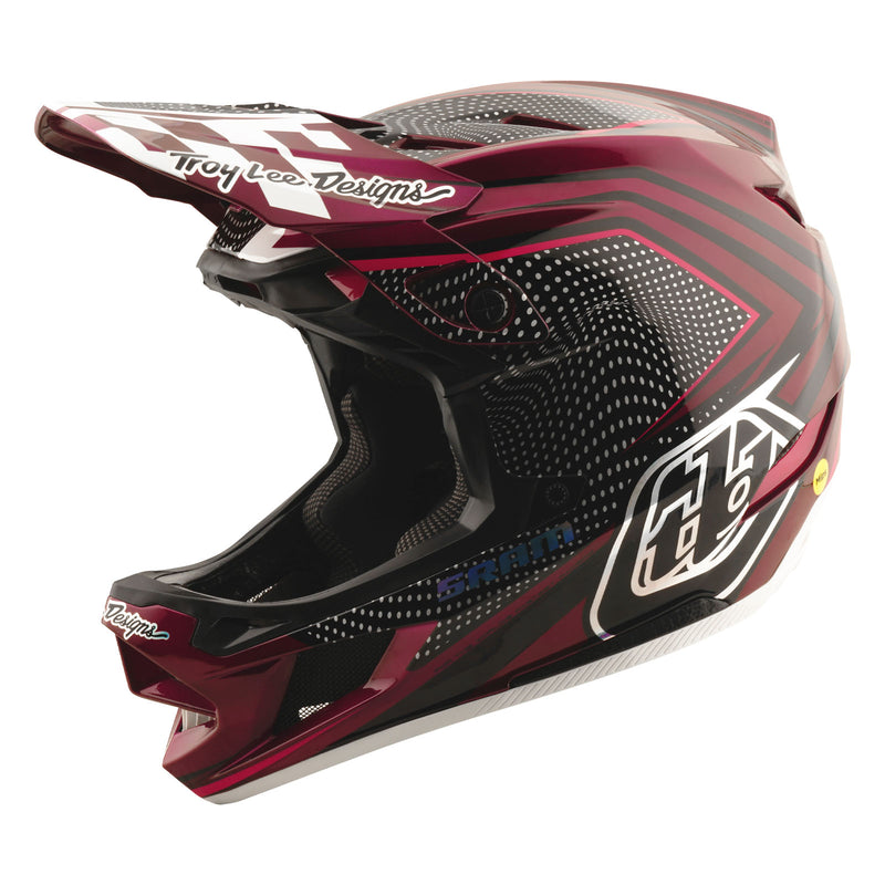 Casque D4 Carbon avec MIPS Troy Lee Designs X SRAM Radioscape Noir / Baie