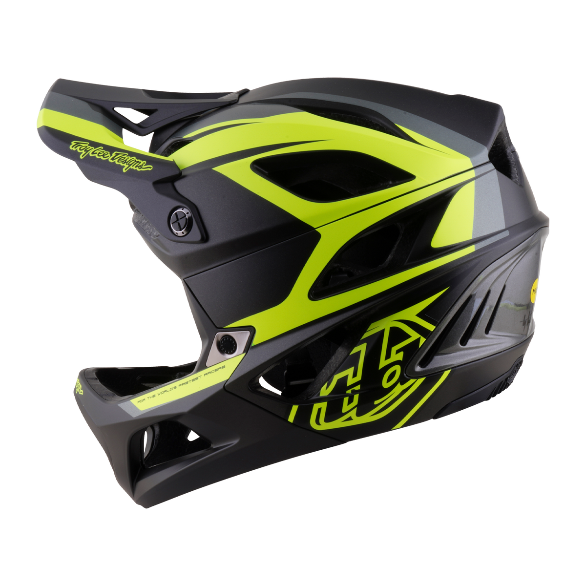 Stage 2 Helmet High Vz Charcoal / Flo Yellow