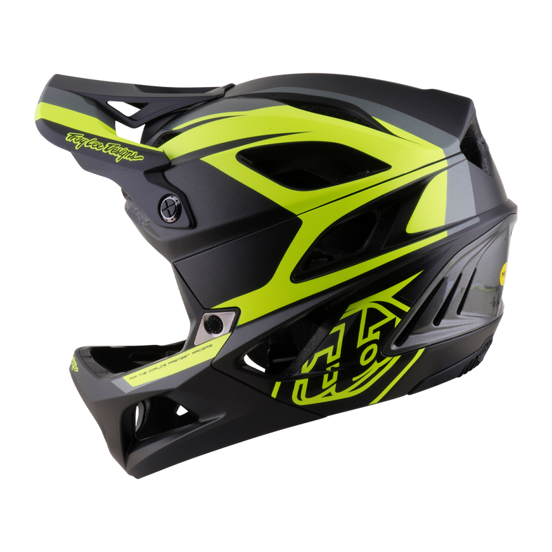 Stage 2 Helmet High Vz Charcoal / Flo Yellow