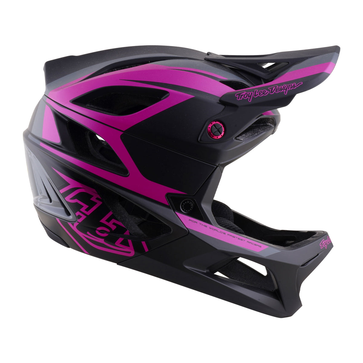 Stage 2 Helmet High Vz Dark Gray / Neon Fuchsia